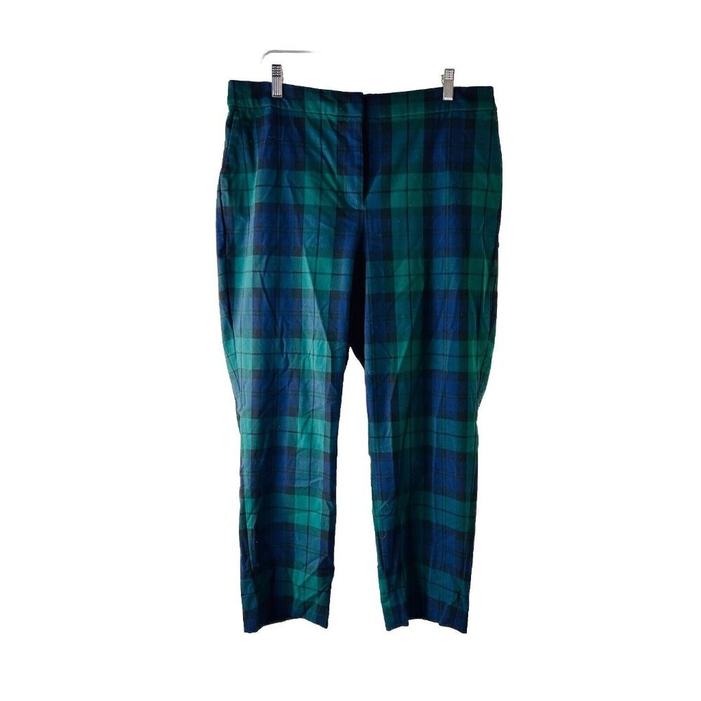 J. Crew Factory Black Watch Plaid Holland Pants Bt015
